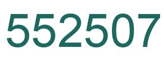 Number 552507 green image