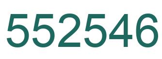 Number 552546 green image