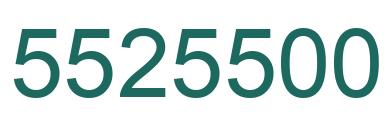 Number 5525500 green image