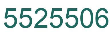 Number 5525506 green image