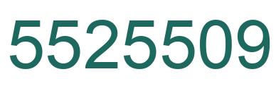 Number 5525509 green image