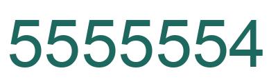 Number 5555554 green image