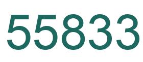 Number 55833 green image