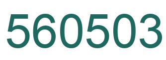 Number 560503 green image