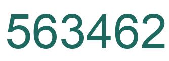 Number 563462 green image