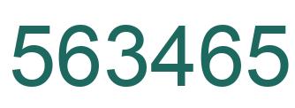 Number 563465 green image
