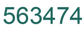 Number 563474 green image