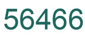 Number 56466 green image