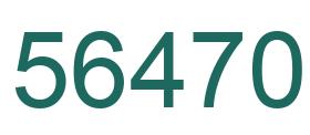 Number 56470 green image