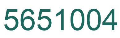 Number 5651004 green image