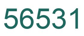 Number 56531 green image