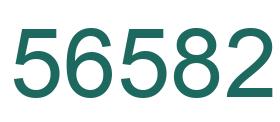 Number 56582 green image