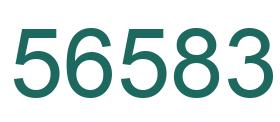 Number 56583 green image