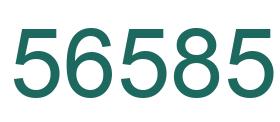 Number 56585 green image