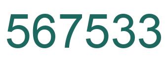 Number 567533 green image
