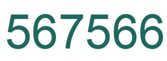 Number 567566 green image