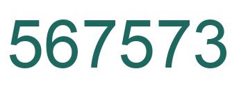 Number 567573 green image