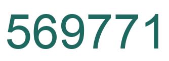 Number 569771 green image