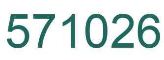 Number 571026 green image
