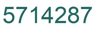Number 5714287 green image