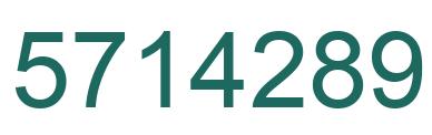 Number 5714289 green image