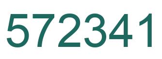 Number 572341 green image