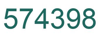 Number 574398 green image