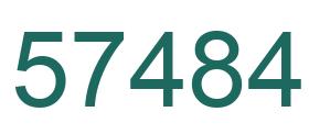 Number 57484 green image