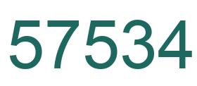 Number 57534 green image