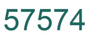 Number 57574 green image