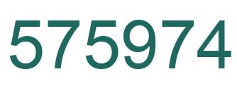 Number 575974 green image