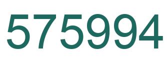 Number 575994 green image