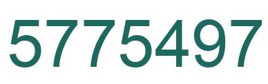 Number 5775497 green image