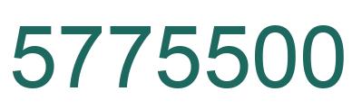 Number 5775500 green image