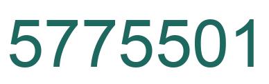 Number 5775501 green image