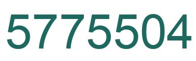 Número 5775504 imagen verde