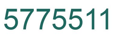 Number 5775511 green image