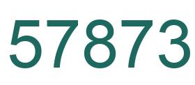 Number 57873 green image