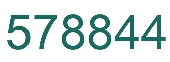 Number 578844 green image