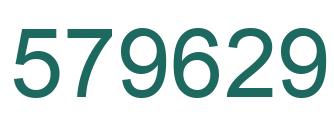 Number 579629 green image