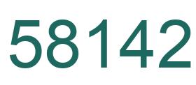 Number 58142 green image