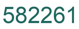 Number 582261 green image