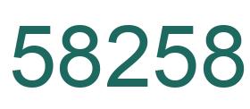 Number 58258 green image