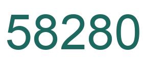 Number 58280 green image