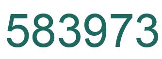 Number 583973 green image