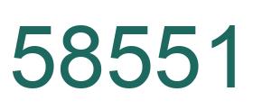 Number 58551 green image