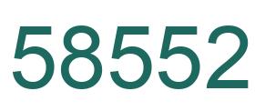 Number 58552 green image