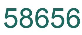 Number 58656 green image