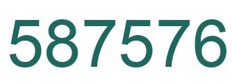 Number 587576 green image