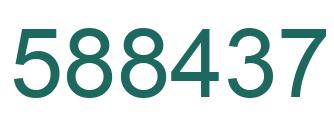 Number 588437 green image